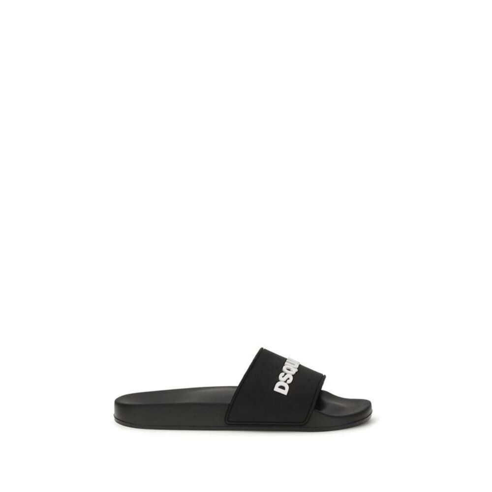 Dsquared² Rubber Slide Sandals Men Black